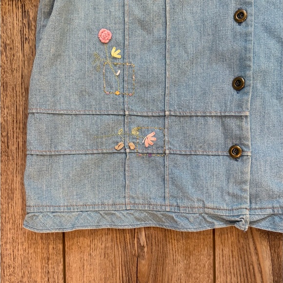 Vintage Koret City Blues embroidered denim button-down shirt Cottagecore - Picture 3 of 12